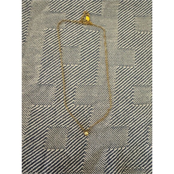 Unbranded Jewelry - Delicate Gold Chain Necklace with Single CZ Pendant